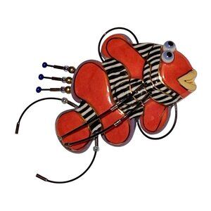 Cynthia Chuang Clownfish Brooch Fun Artistic Bright Colored Jewelry 10